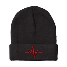 Beanies for Men Heart Beat Embroidery Doctor Winter Hats Women Acrylic Skull Cap