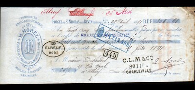 ST-NICOLAS / REVIN (08) SCHMIEDE GIESSEREI EMAILLERIE / KÜCHEN ''H. MOREL'' 1891