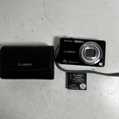 Panasonic Lumix DMC FH-20 Black 3" LCD 14MP 8x Wide Optical Zoom Digital Camera
