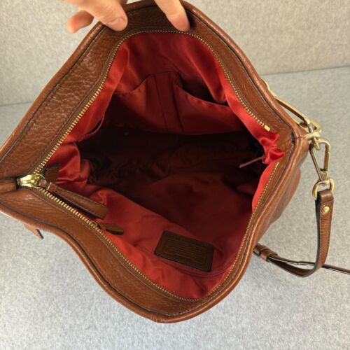COACH Madison Hobo Bag Brown Leather Shoulder Bag Purse Hobo 2 Strap K1360-27858 - Picture 9 of 21
