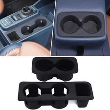 Center Console Armrest Cup Holder Insert TPE For Ford Maverick 2022-2024 2PCS