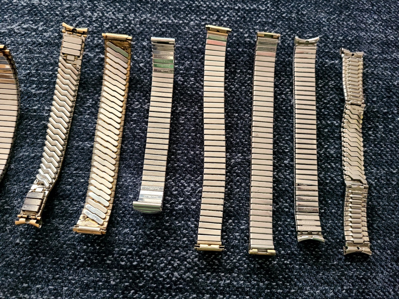 12 vintage mens expansion watch bands Spiedel, Forstner, JB Champion