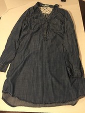 Denim Shirt Dress Tunic Size S