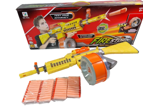 NERF Bullet Soft Foam Dart Toy Gun KIDS ARMY TOY LASER SITE Fully Auto Sniper UK - Picture 1 of 24