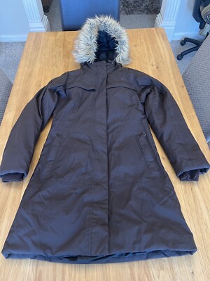 Damen The North Face Artic Parka 550 Daunen Hyvent braun, Größe S, Fellkapuze