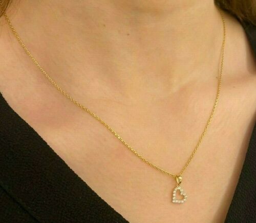 Colgante Corazón Pargold 585 (14 quilates) Oro Amarillo con 42 cm Oro 14 quilates Collar - Imagen 1 de 9