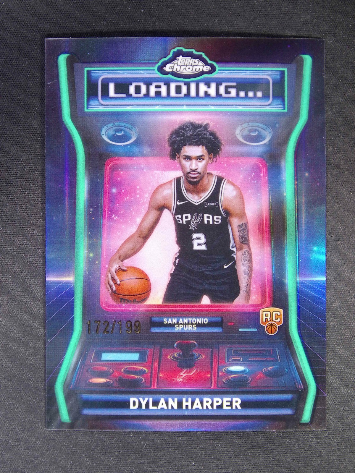 2025-26 Topps Chrome Dylan Harper RC Rook Loading Aqua Refractor /199