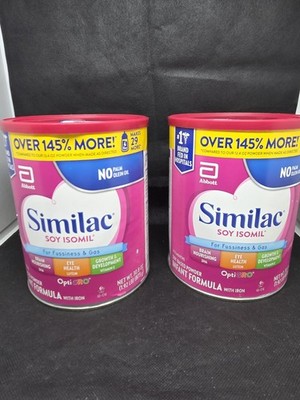 Lot Of 2 Similac Soy Isomil Powder Baby Formula  30.8 oz 