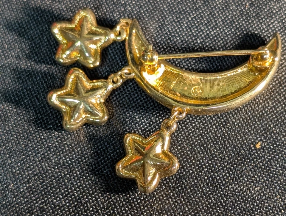 Swarovski Moon & Stars Broach Pin - Image 2 of 4