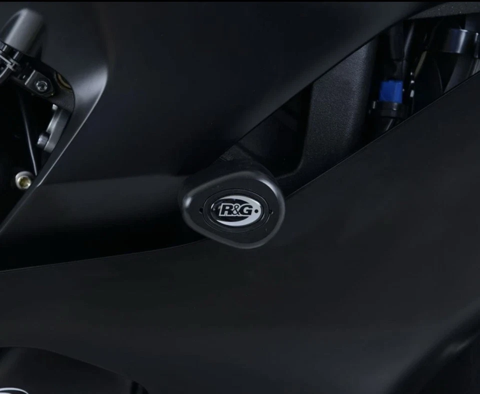 Bobinas de protección contra choques R&G Racing negras estilo aerodinámico para Yamaha YZF R6 2017-2020 Foto 2 de 2