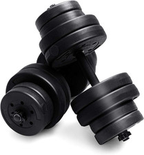 Kit Manubri per Allenamento Regolabili 30 Kg, Pesi Con Bilanciere, 4 Chiusure a 