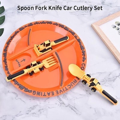 3-teiliges Bagger-Besteck-Geschirr-Set Utensilien-Kits zum Kochen für Kinder