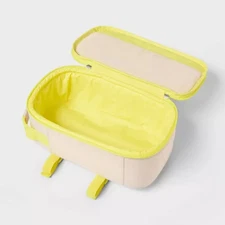 6 Cans/4.5qt Soft Sided Cooler - Sun Squad™ Yellow Zip Closure, Adjustable Strap