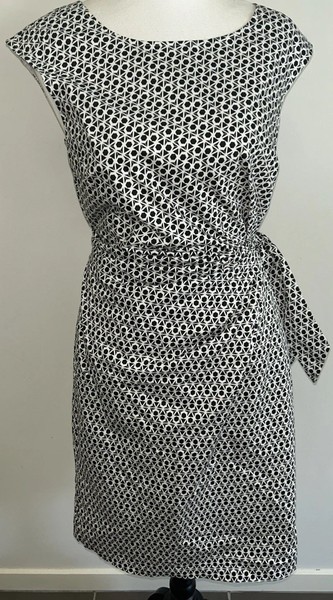 TARGET Womens Dress Sz AU 10 Sleeveless  Faux Wrap Midi Fabric Belt VGC