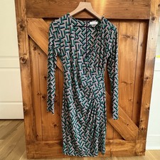 Calvin Klein 4 Faux Wrap Geometric Cinched Dress