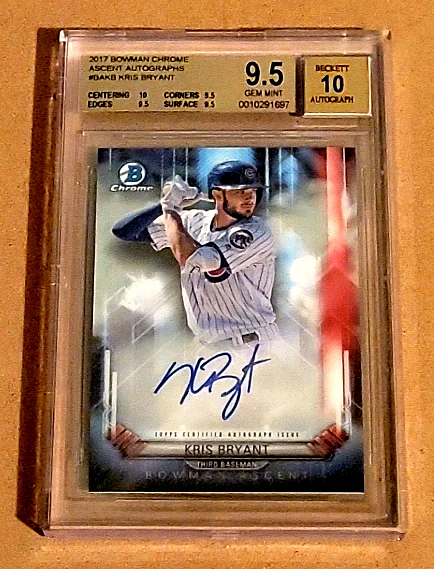 Kris Bryant Autographed Baseball Sports Trading Cards
