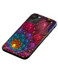Colorful Floral Abstract Phone Case Glitter Flower Slim Protective Cover