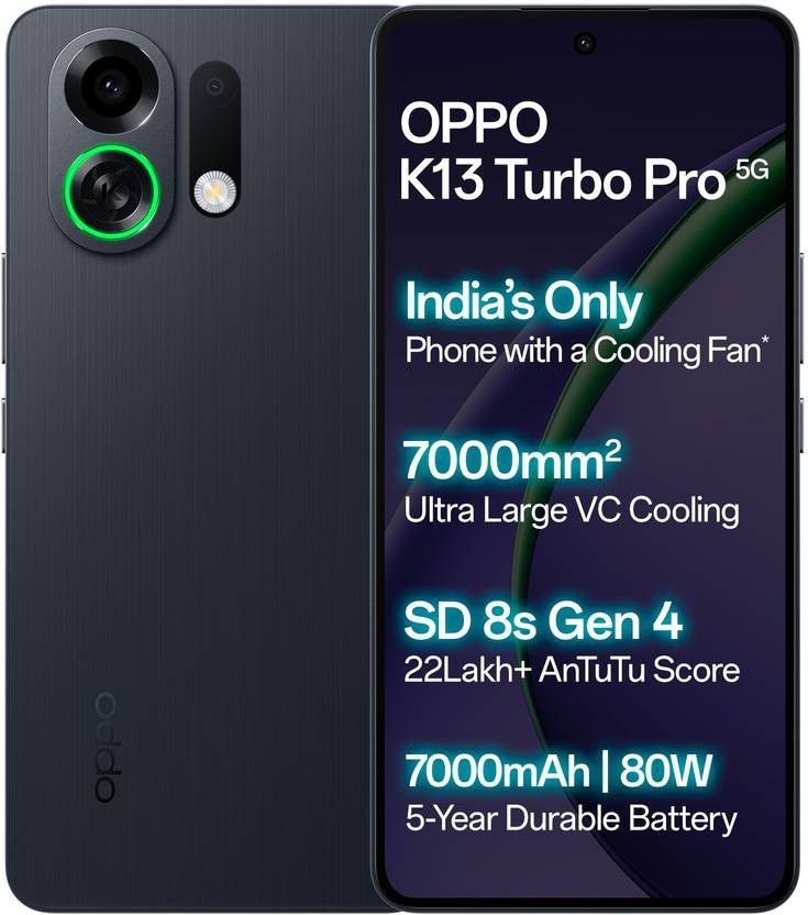 OPPO K13 Turbo Pro 12GB 256GB ブラック OPPO K13 Turbo Pro 5G (Black 256 GB 8GB RAM) 8s Gen 4 Processor