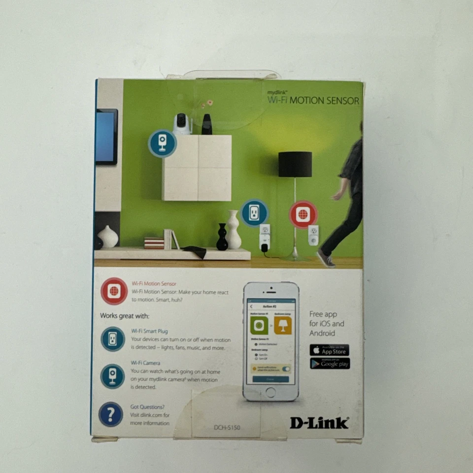 D-Link Wi-Fi Motion Sensor DCH-S150 Mydlink Connected Home NEW SEALED - Image 3 of 4