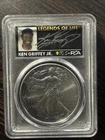 KEN GRIFFEY JR 2021-P US SILVER EAGLE T1 ER FS PSA/PCGS MS70 LEGEND LIFE SIGNED