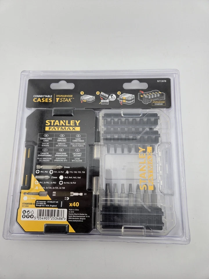 Stanley FatMax 40 Piece Screwdriver Bit Set STA88560 With Case TSTAK Compatible - Image 2 of 4