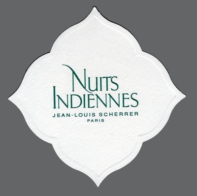 Werbekarte - Advertising Card - Nuits Indiennes von Jean Louis Scherrer