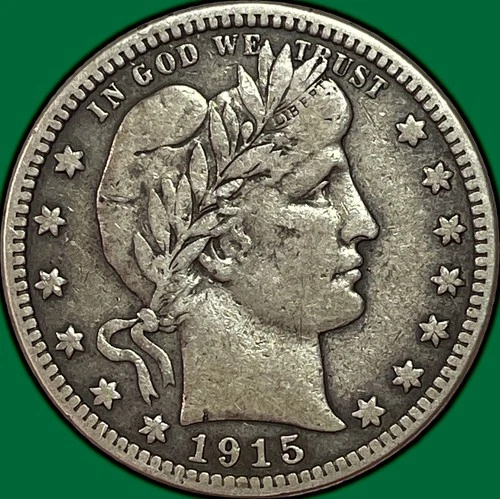 1915-D Barber Quarter Choice Very Fine VF+/XF Coin #36518