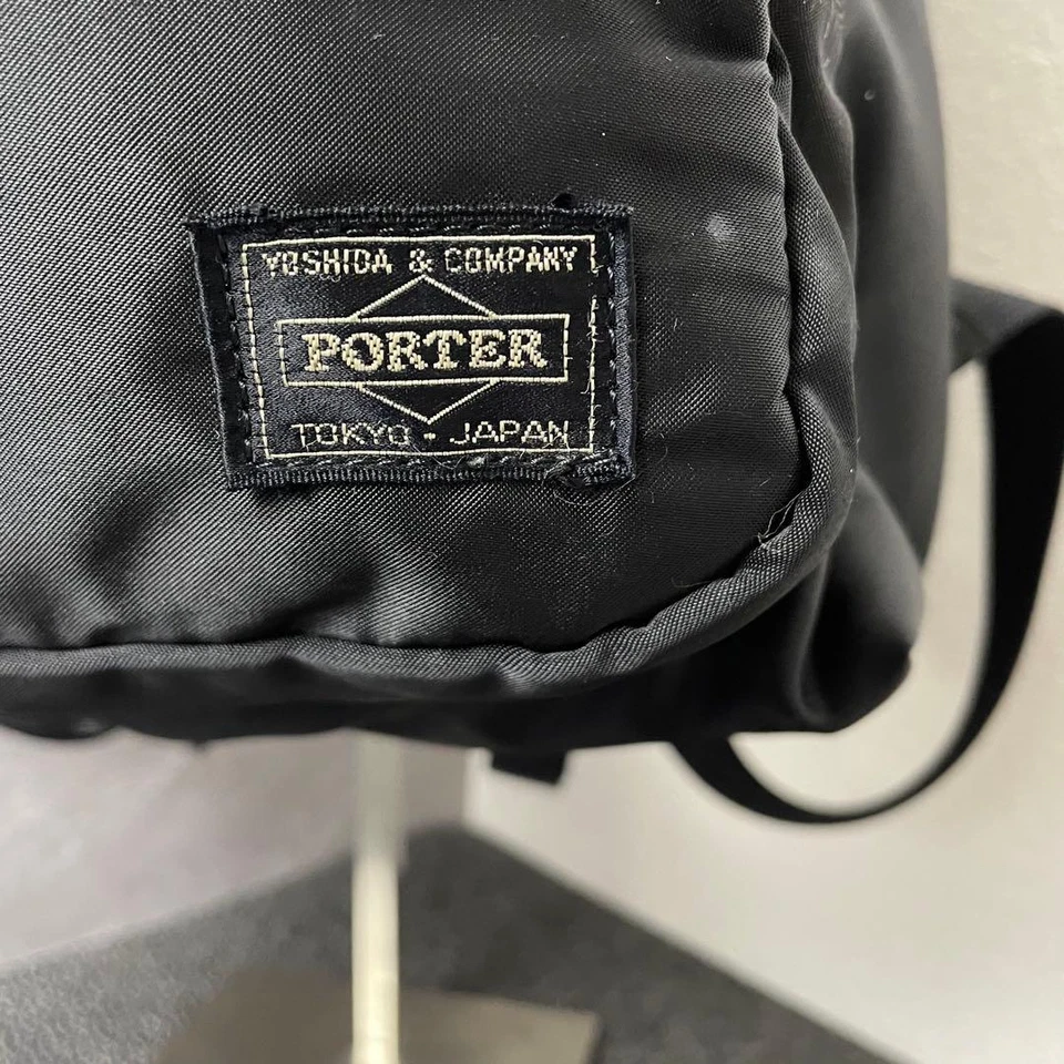 Mochila de náilon preta PORTER Tanker Yoshida Japão unissex bolsa de viagem usada - Imagem 2 de 4
