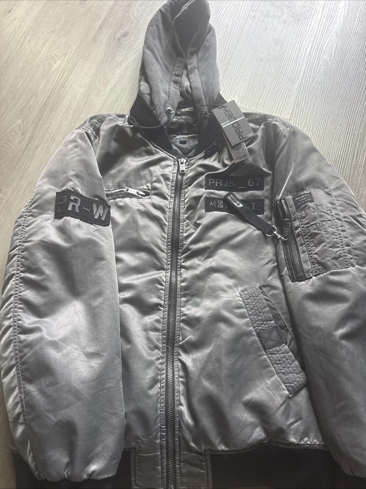 Projek Raw Jacket Mens Hooded Bomber Jacket Large - Image 2 of 4