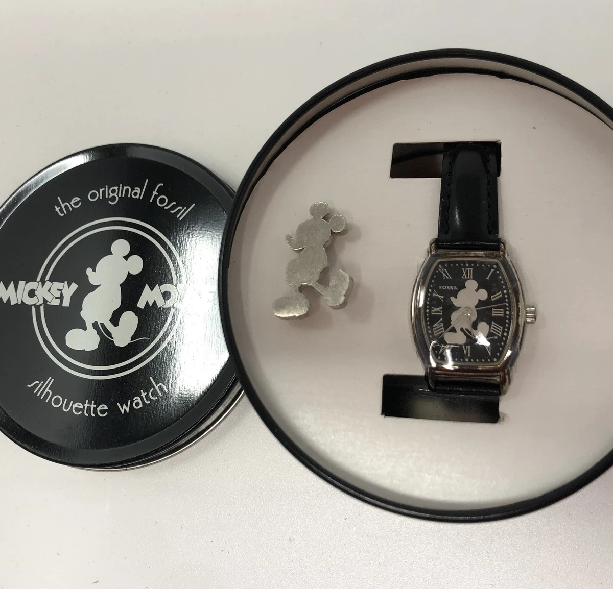 Vintage Mickey Disney Fossil Watch 4170/5000 Leather Band Black‎ Mickey & Friends x Fossil - Fossil main image 3