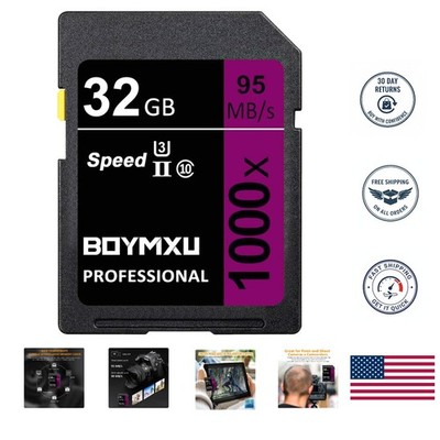 Durable 32GB SD U3 Memory Card - Extreme Speed and Versatile Compatibility