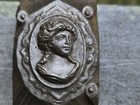 Antique Steel Mold Die Hub Stamp Jewelry Tool Pendant Women Face Bust Hair  — photo 2