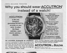Accutron By Bulova Spaceview Mens Watch Print ADVERT AD Vintage 1963