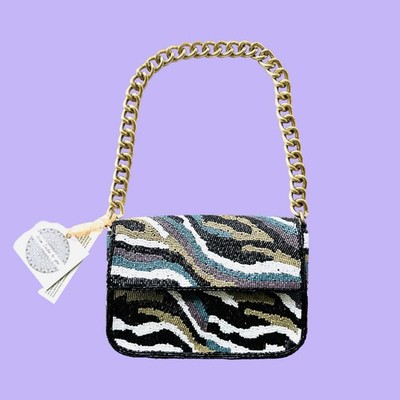 Beaded Handmade In India Handbag Animal Print Flap Satchel Shoulder Tiktok Viral