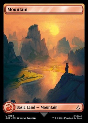 1x (108) Mountain - FULL ART Land MTG Assassin's Creed NM Magic