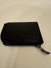 Portafoglio Zara in pelle porta carte compatto argento usato