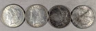 LOT OF 1 1899 O 3 1896 P MORGAN SILVER DOLLARS #103