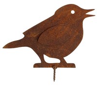 Rost Spatz Zum Einschrauben Edelrost Gartendeko Metall Gartendekoration Vogel