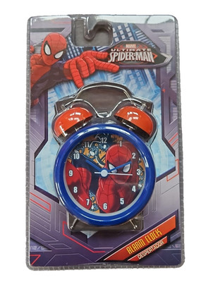 Spiderman Wecker 9cm Kinder Alarm Clock Uhr Nachttisch Retro Marvel Spider-Man