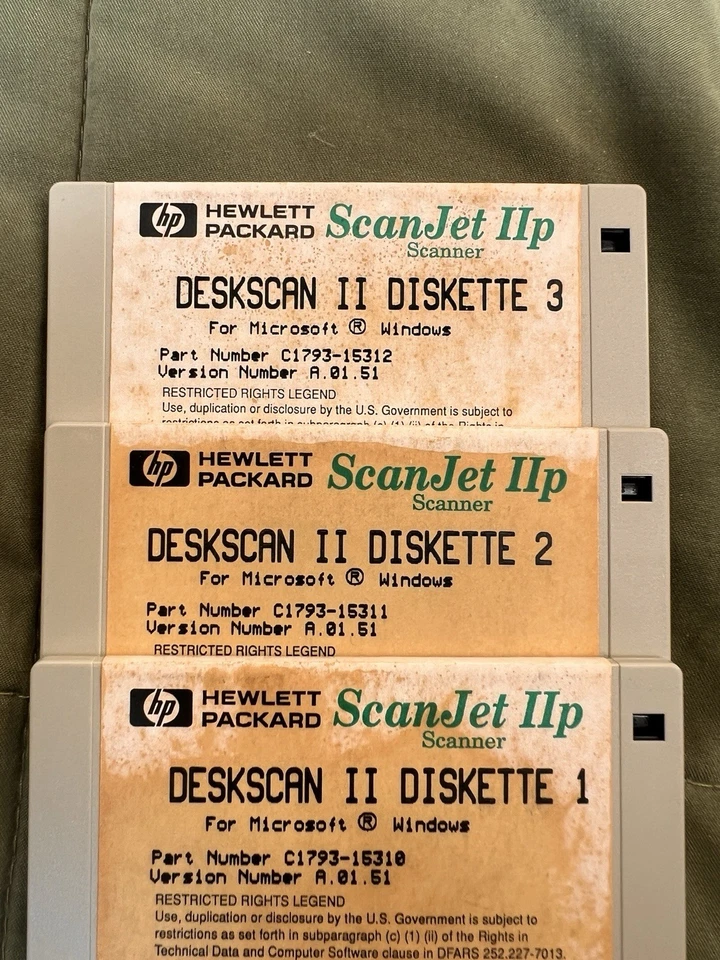 HP ScanJet IIP DeskScan II Software Disketten 1–3 für Windows - Bild 3 von 3