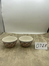 Dash Of That  Bowls Colorful Bohemian Design 3.5” Diameter 2” Tall Set 2