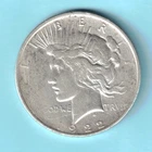 SILVER 1922 D PEACE SILVER DOLLAR - CIRCULATED - G-4 or G-8 - moderately worn