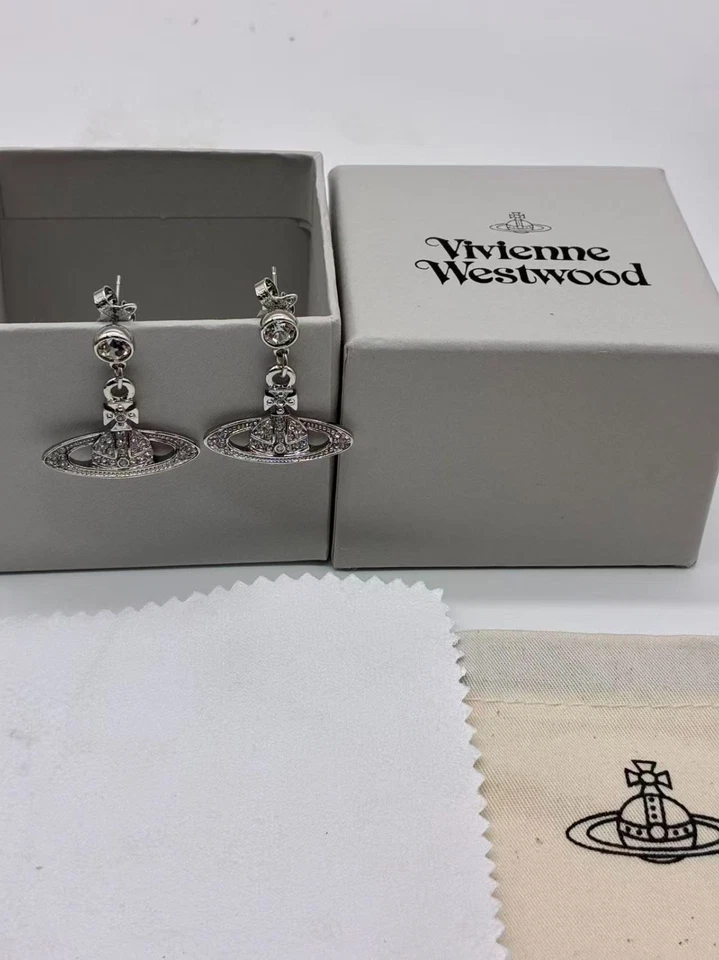 Vivienne Westwood women Crystal Orb Stud Earrings H2872 - Image 2 of 4