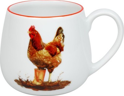 KÖNITZ 1111432962 Kuschelbecher 400 ml Tapsige Henne, Porzellan