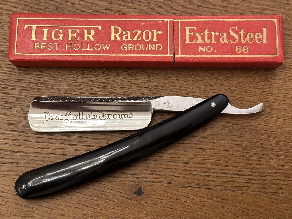 Rasoio a mano libera Tiger Special Extra Steel 88 7/8 - Shave Ready Coupe Choux - Immagine 2 di 4