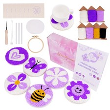 Punch Needle Kit for Adults Beginner - Complete Punch Stitching Kits with 6 P...