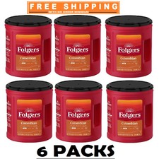 6 PACKS of Folgers 100% Medium Roast Ground Colombian Coffee, 40.3 oz. 9.80 per pound