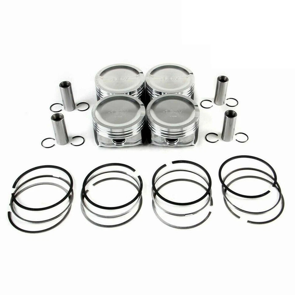 Pistón de 4 piezas 1,8T con juego de anillos apto para VW GOLF/GTI MK4 AUDI A3 A4 TT Foto 3 de 4