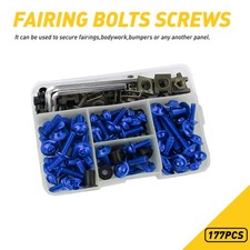 Blue Fit For Motorcycle Yamaha Bolts Kit Screws Nut M6 M5 Complete Fairing Set