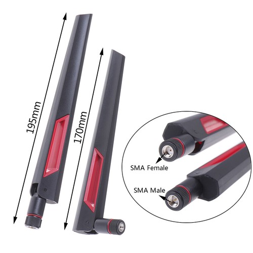 1Pc 2.4G/5.8G 10dbi dual band WiFi antenna RP-SMA universal antenna amplifi ;sf
